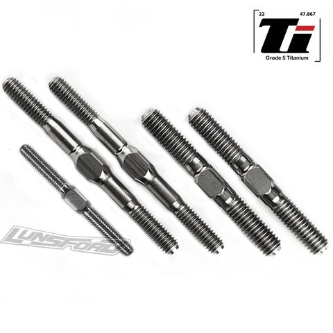 Kit de tensor de titanio Lunsford de 3/4/5 mm para Team Associated RC8B3.2 / RC8B3.2e^