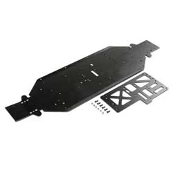 Losi Chassis w/Brace, 4mm Black: DBXL-E 2.0^