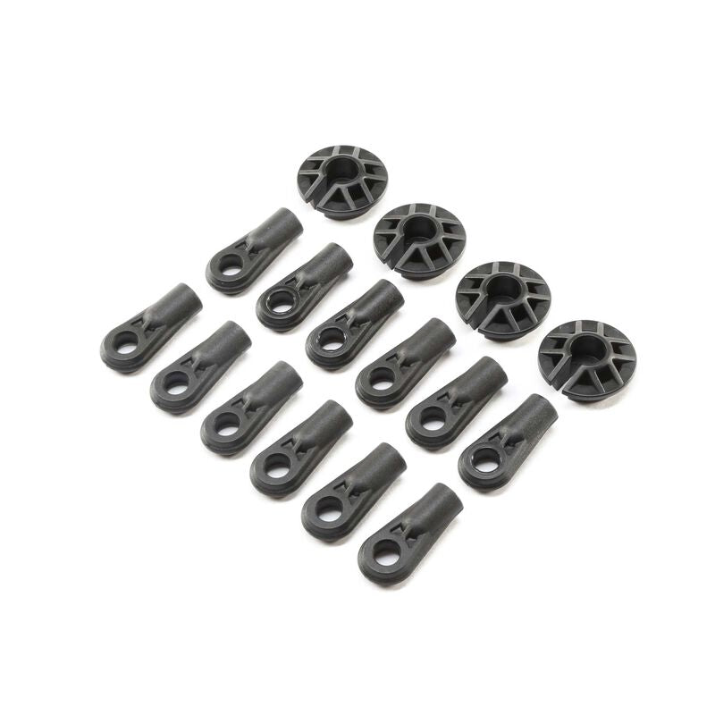 Losi Super Baja Rey Shock Rod Ends & Spring Cups (12)