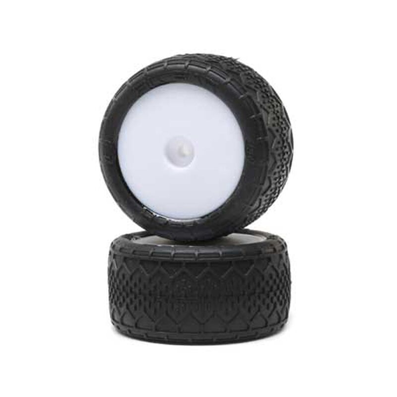 Neumáticos de barra BK premontados traseros Losi Mini-B (blanco) (2)