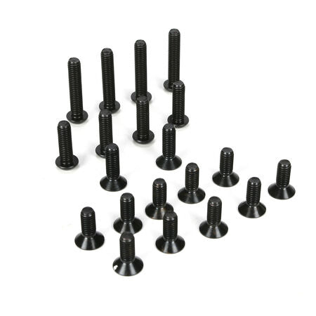 Losi 6mm BH & FH Screw Asst (20): 5T, Mini WRC