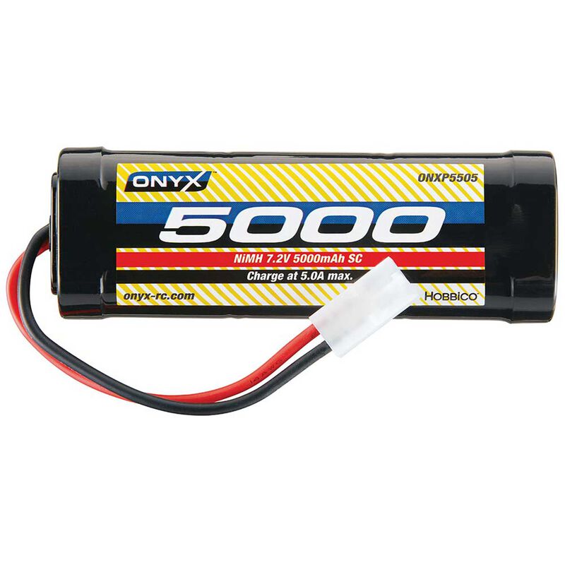 Onyx 7.2V 5000mAh 6-Cell Sub-C Stick NiMH Battery: Tamiya Connector