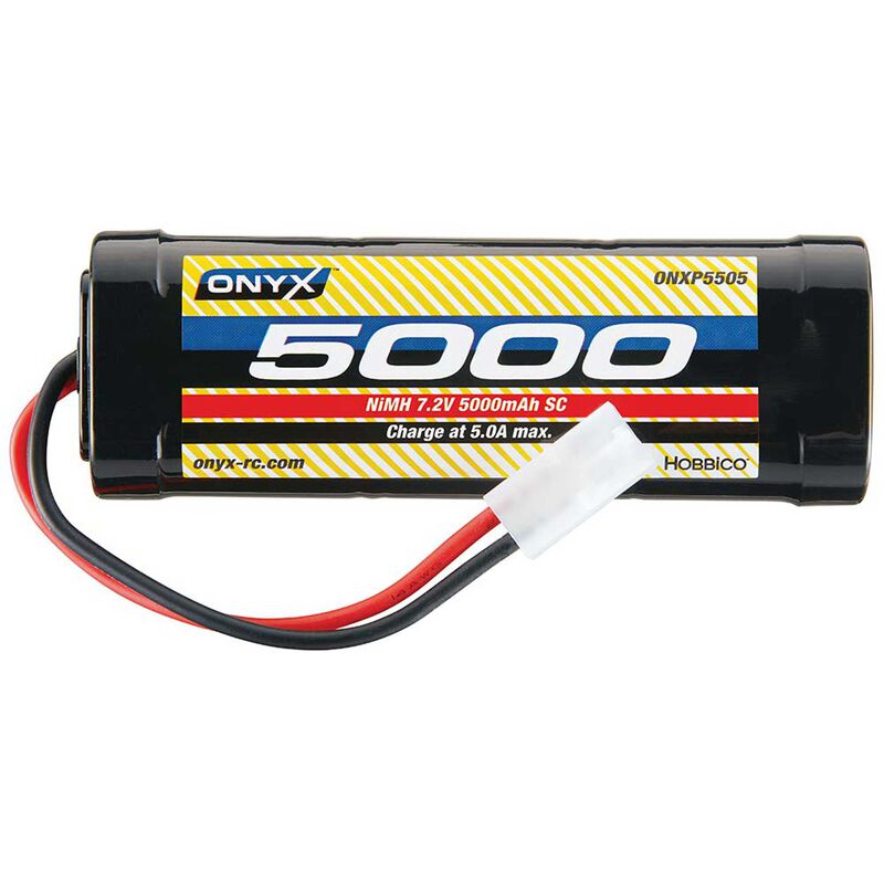 Onyx 7.2V 5000mAh 6-Cell Sub-C Stick NiMH Batería: Conector Tamiya