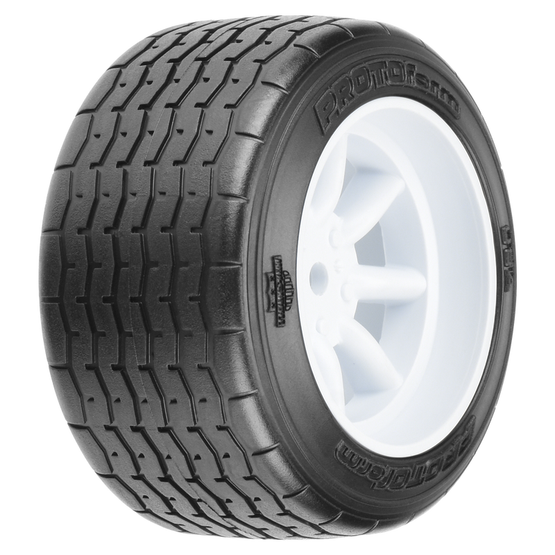 Protoform 1/10 PROTOform VTA Rear 31mm VTA Tires Mounted 12mm White Wheels (2)