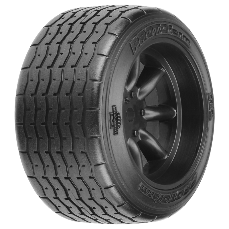 Protoform 1/10 PROTOform VTA Rear 31mm VTA Tires Mounted 12mm Black Wheels (2)