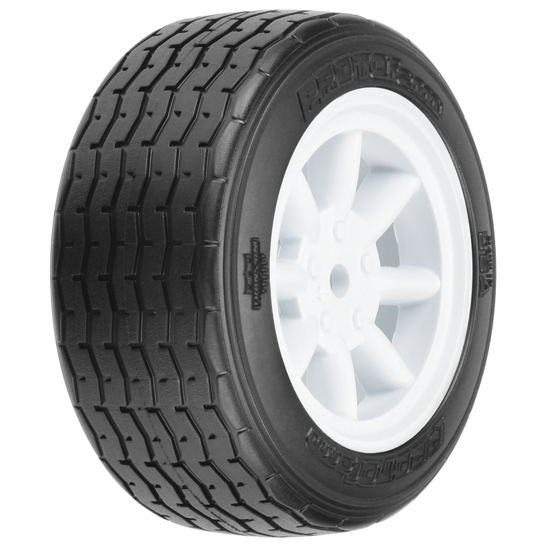 Protoform 1/10 PROTOform VTA Front 26mm VTA Tires Mounted 12mm Wht Wheels (2)