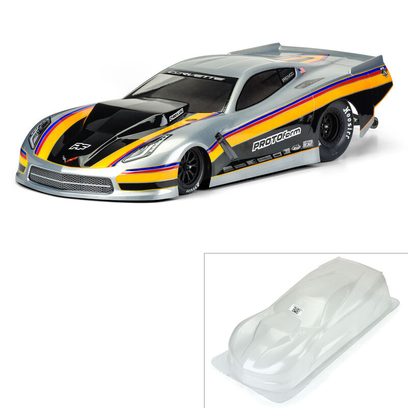 Protoform 1/10 Chevrolet Corvette C7 Pro-Mod Clear Body: Drag Car