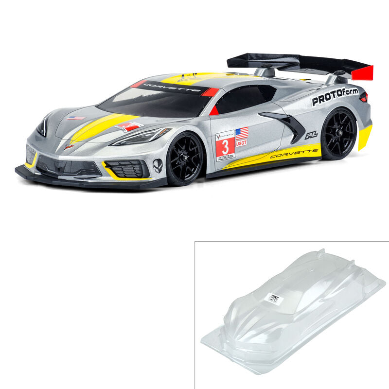 Protoform 1/10 Chevrolet Corvette C8 Clear Body: 190mm Touring Car PRM157425