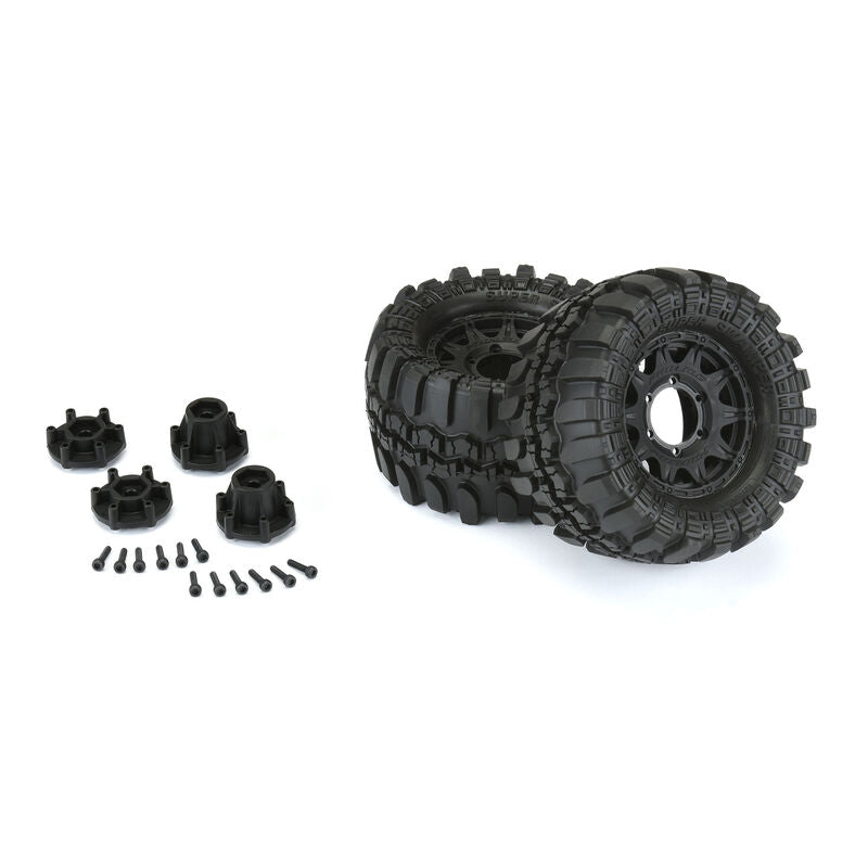 Pro-Line 1/10 Interco Supr Swmpr F/R 2.8" MT Tires Mounted 12mm Blk Raid (2)