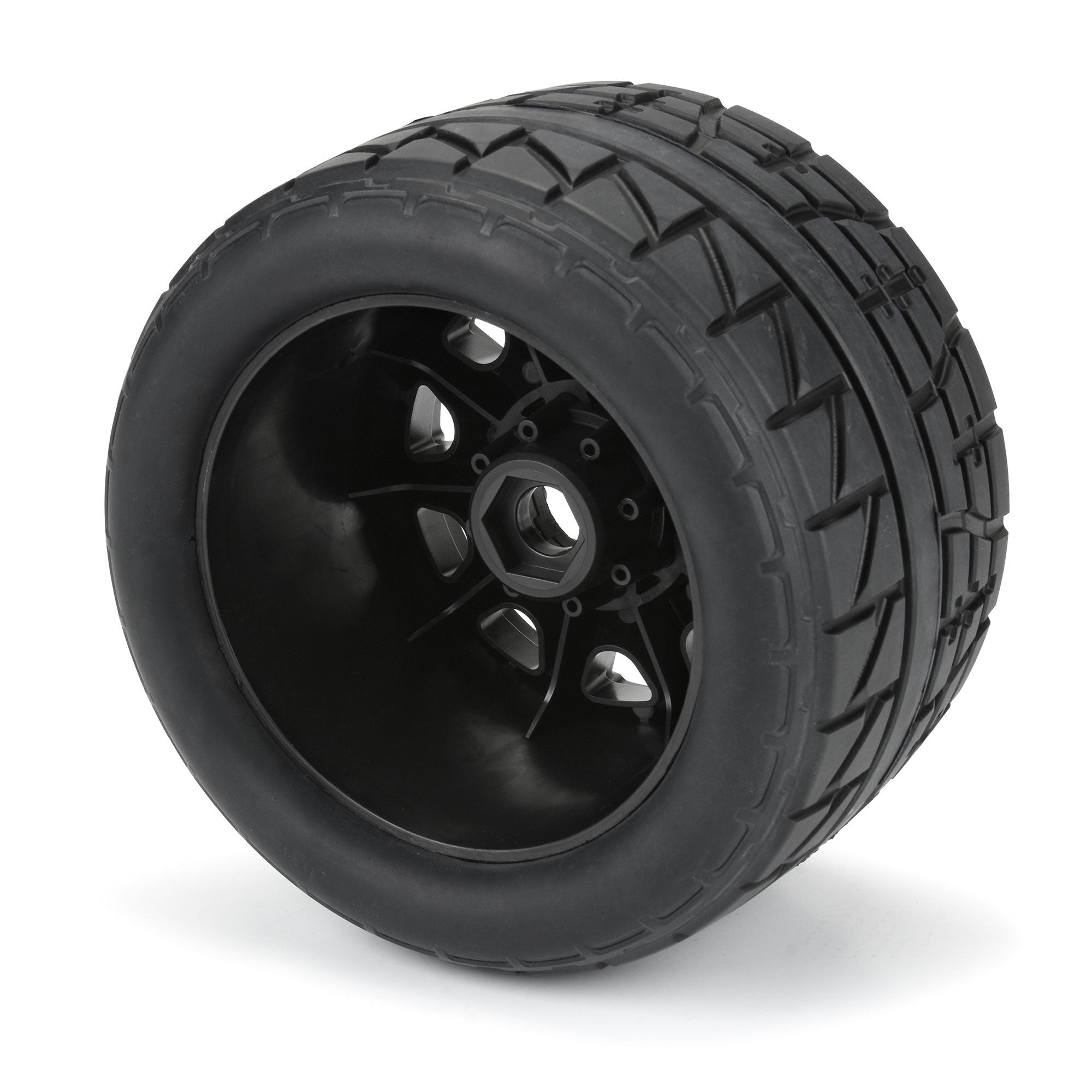 Pro-line 1/8 Menace HP BELTED Fr/Rr 3.8" MT Tires Mounted 17mm Black Raid (2)