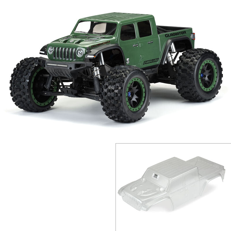 Pro-Line C1/5 Pre-Cut Jeep Gladiator Rubicon Clear Body: X-MAXX