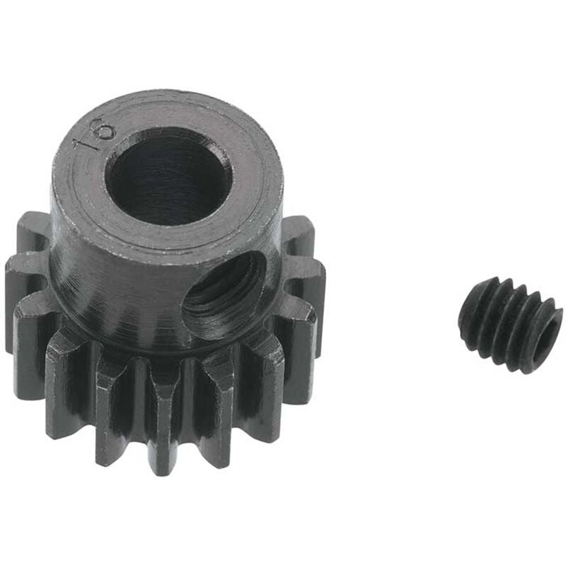 Robinson Racing Extra Hard 16 Tooth Blackened Steel 32p Pinion, 5mm