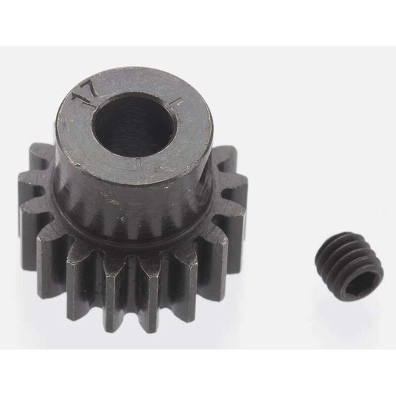 Robinson Racing Extra Hard 17 Tooth Blackened Steel 32p Pinion, 5mm