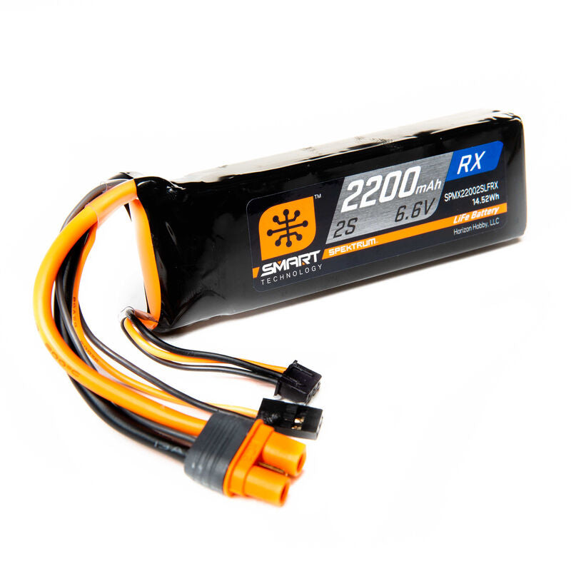 Batería del receptor Spektrum RC 6.6V 2200mAh 2S 15C Smart LiFe: Receptor universal, IC3