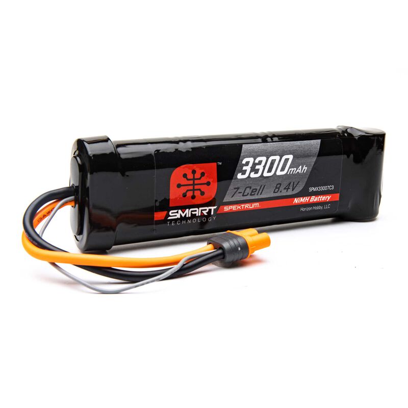 Batería NiMH inteligente de 7 celdas Spektrum RC 8.4V 3300mAh: IC3
