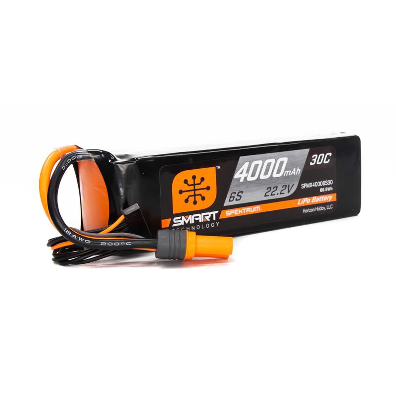 Batería LiPo inteligente Spektrum RC 22.2V 4000mAh 6S 30C, IC5