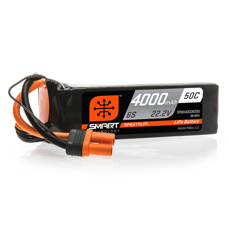 Batería LiPo inteligente Spektrum RC 22.2V 4000mAh 6S 50C: IC5
