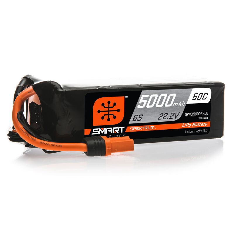 Batería LiPo inteligente Spektrum RC 22.2V 5000mAh 6S 50C: IC5