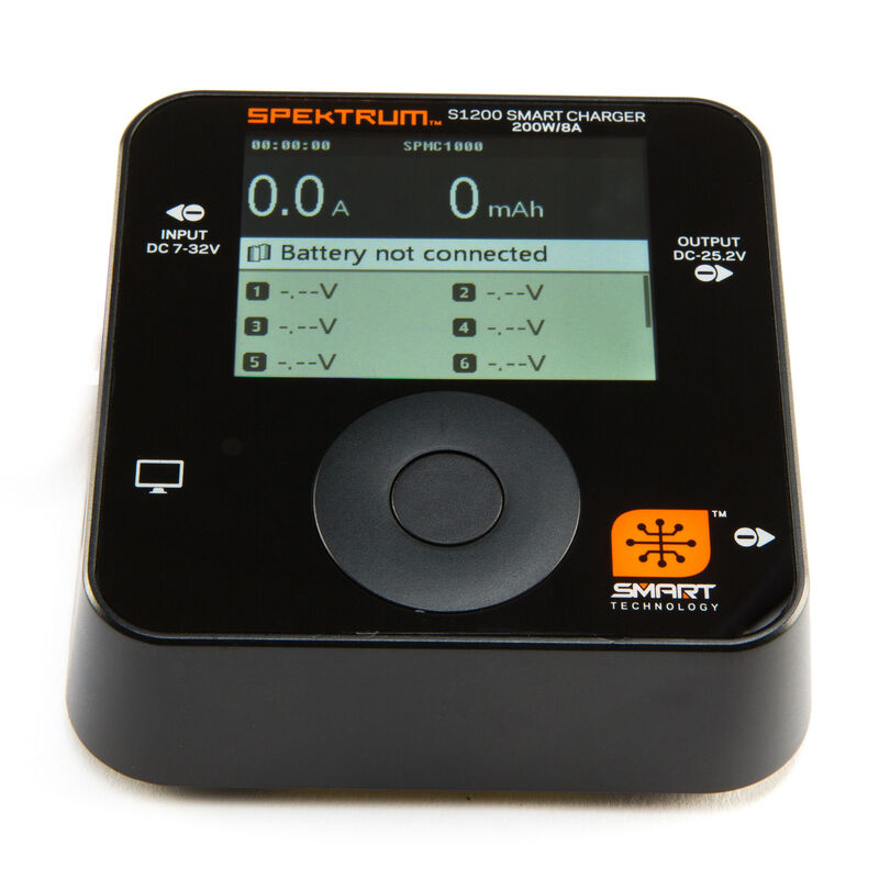 Spektrum RC S1200 DC Smart LiPo/LiHV Balance Charger (6S/8A/200W)