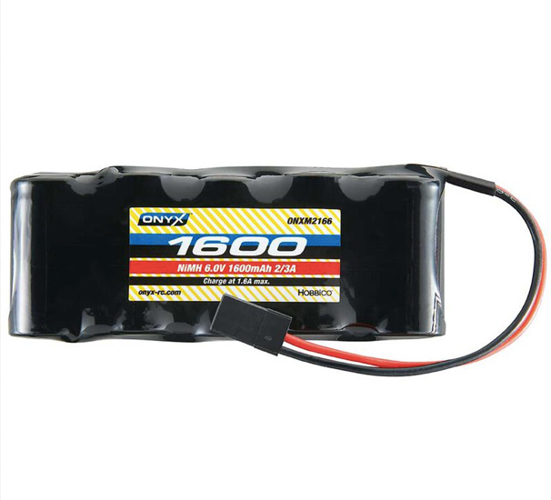 Batería de receptor plano Onyx 6.0V 1600mAh NiMH 2/3A: Receptor universal