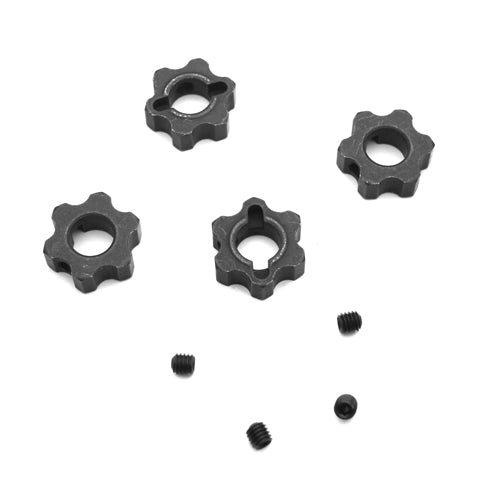 Hexágonos de rueda de 12 mm aligerados Tekno RC (4)