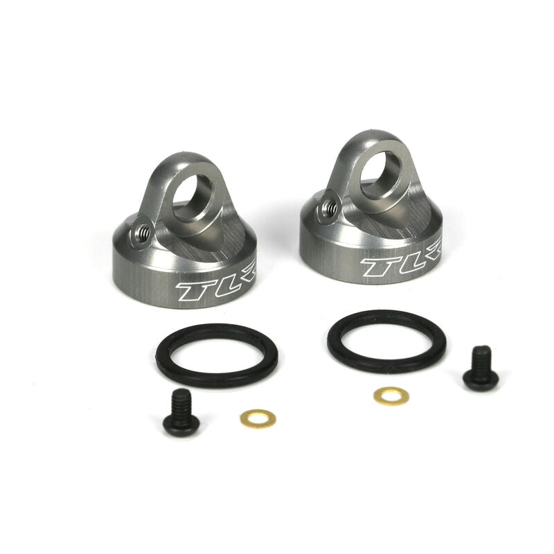 Team Losi Racing Bleeder Shock Caps, Aluminio (2): DIEZ