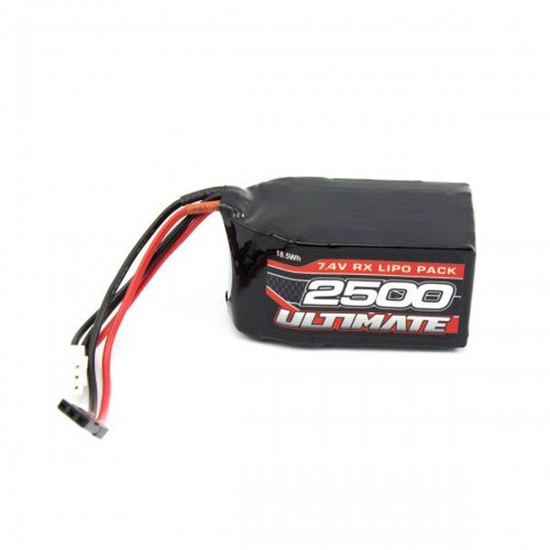Paquete de receptor Ultimate Racing 7.4v 2500mAh LiPo Hump (JR)