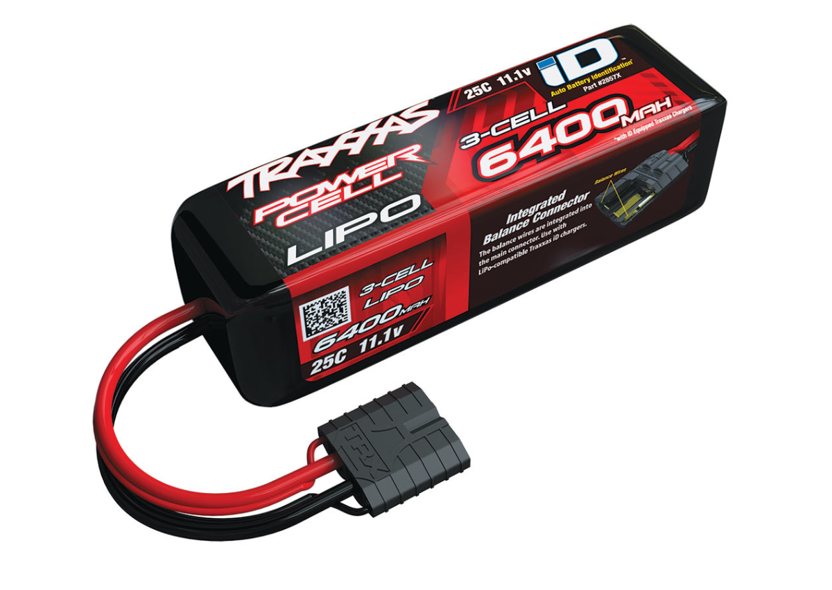 Batería LiPo Traxxas 3S 6400mAh 11.1v 25C con conector iD