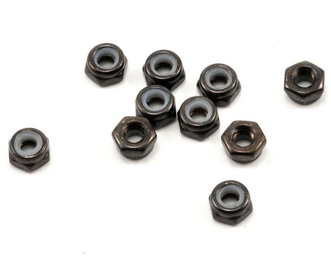 Axial M3 Thin Nylon Locking Hex Nut (Black) (10pcs)