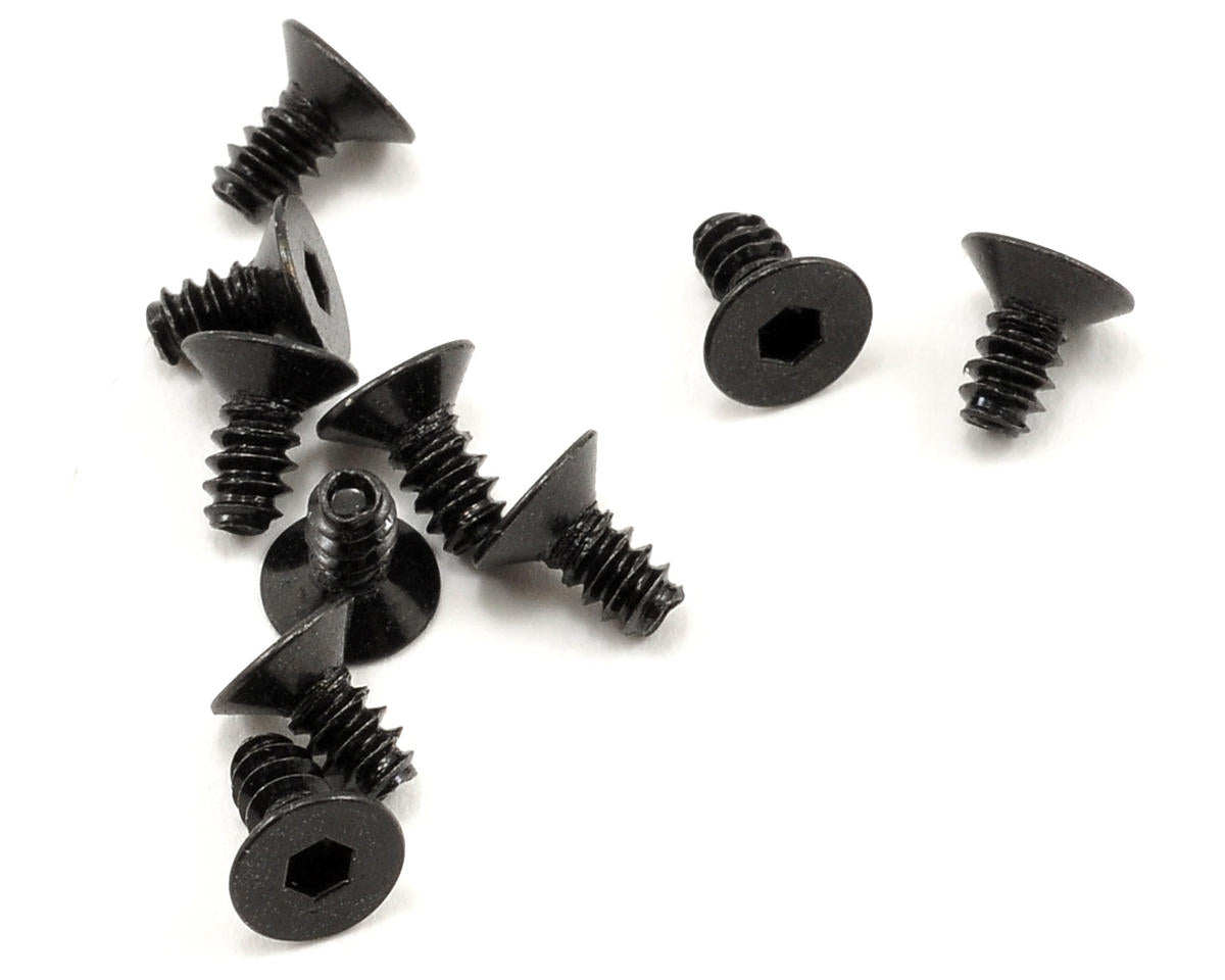 Axial M3x6mm Hex Socket Tapping Flat Head (Black) (10pcs)