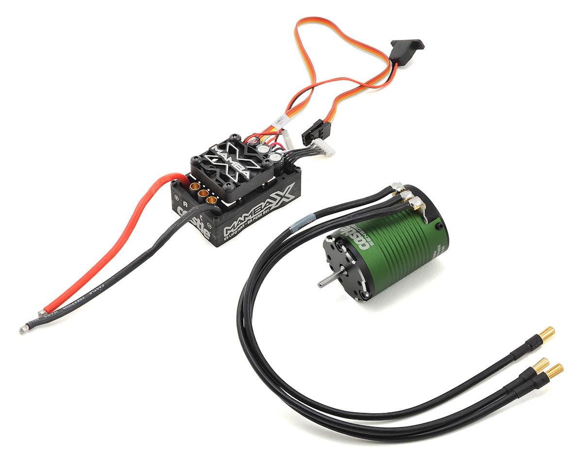 Castle Creations 1/10 Mamba X Waterproof ESC/1406-7700Kv Sensored Brushless Motor Combo: 4mm Bullet