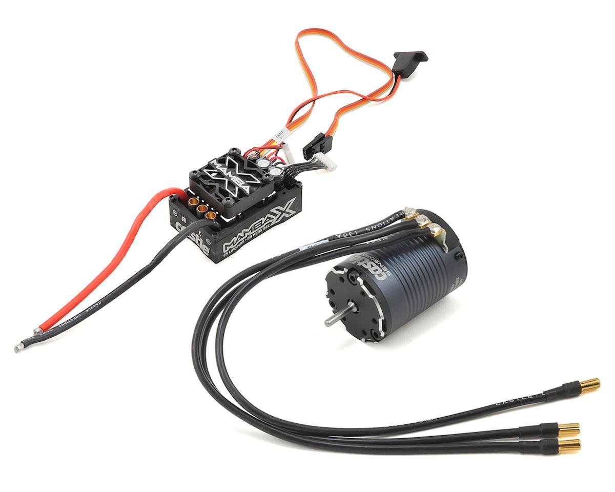 Castle Creations Mamba X Waterproof ESC/1406-2850Kv Sensored Brushless Motor Combo: 4mm Bullet