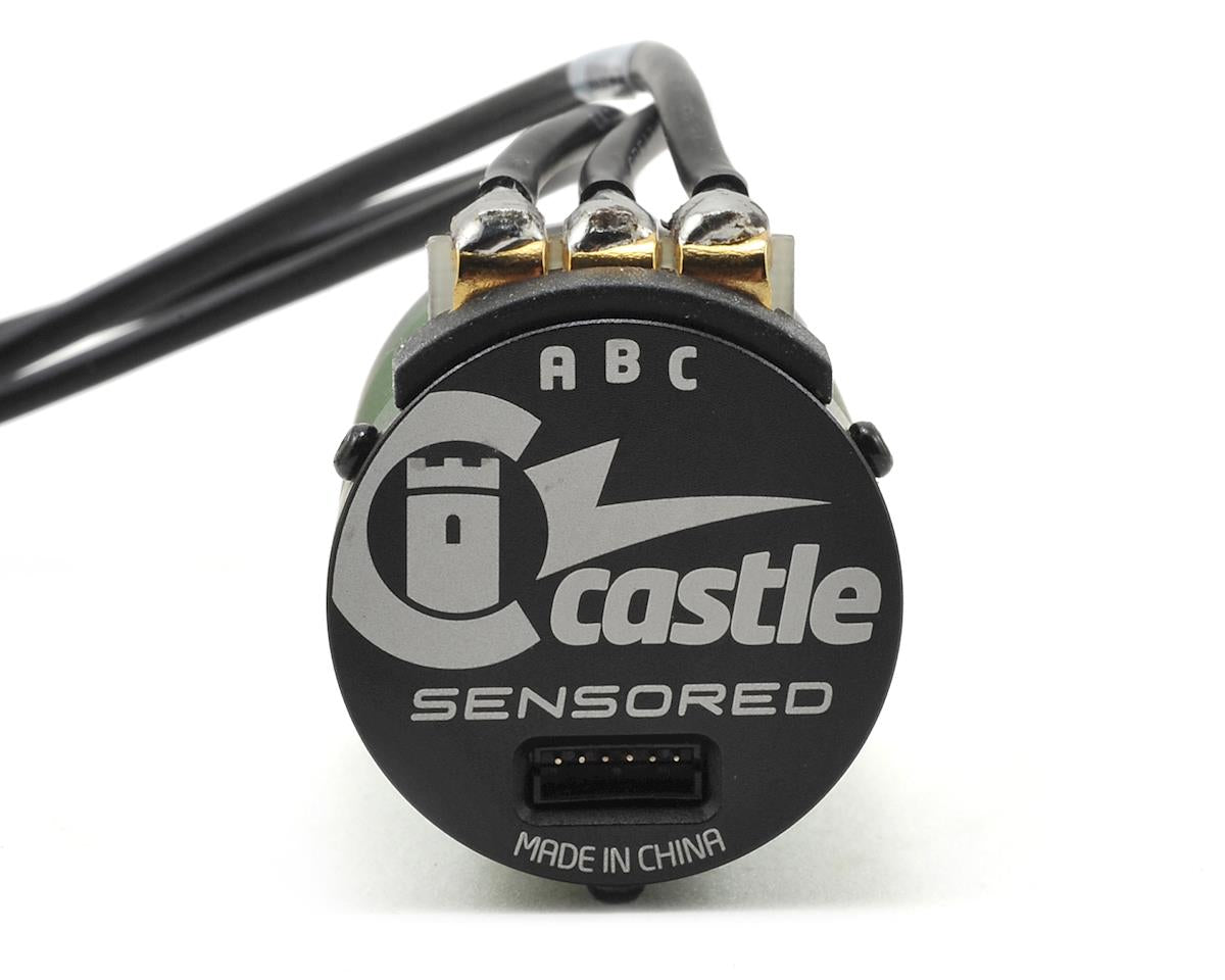 Castle Creations 1/10 4-Pole Sensored Brushless Motor, 1410-3800kV: 4mm Bullet