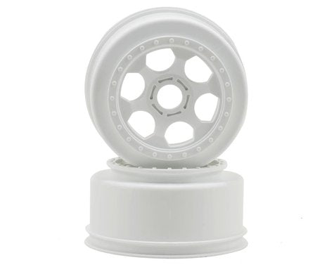 DE Racing 17mm Hex "Trinidad" Short Course Wheels (White) (2) (SC8/Senton) *CLEARANCE