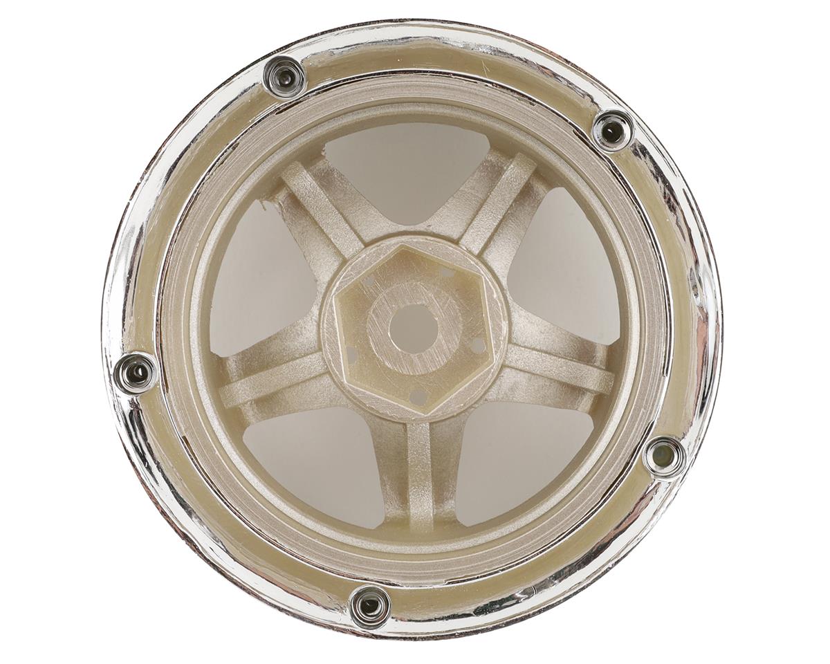 DS Racing Drift Element 5 Spoke Drift Wheels (Gold & Chrome) (2) (Adjustable Offset)