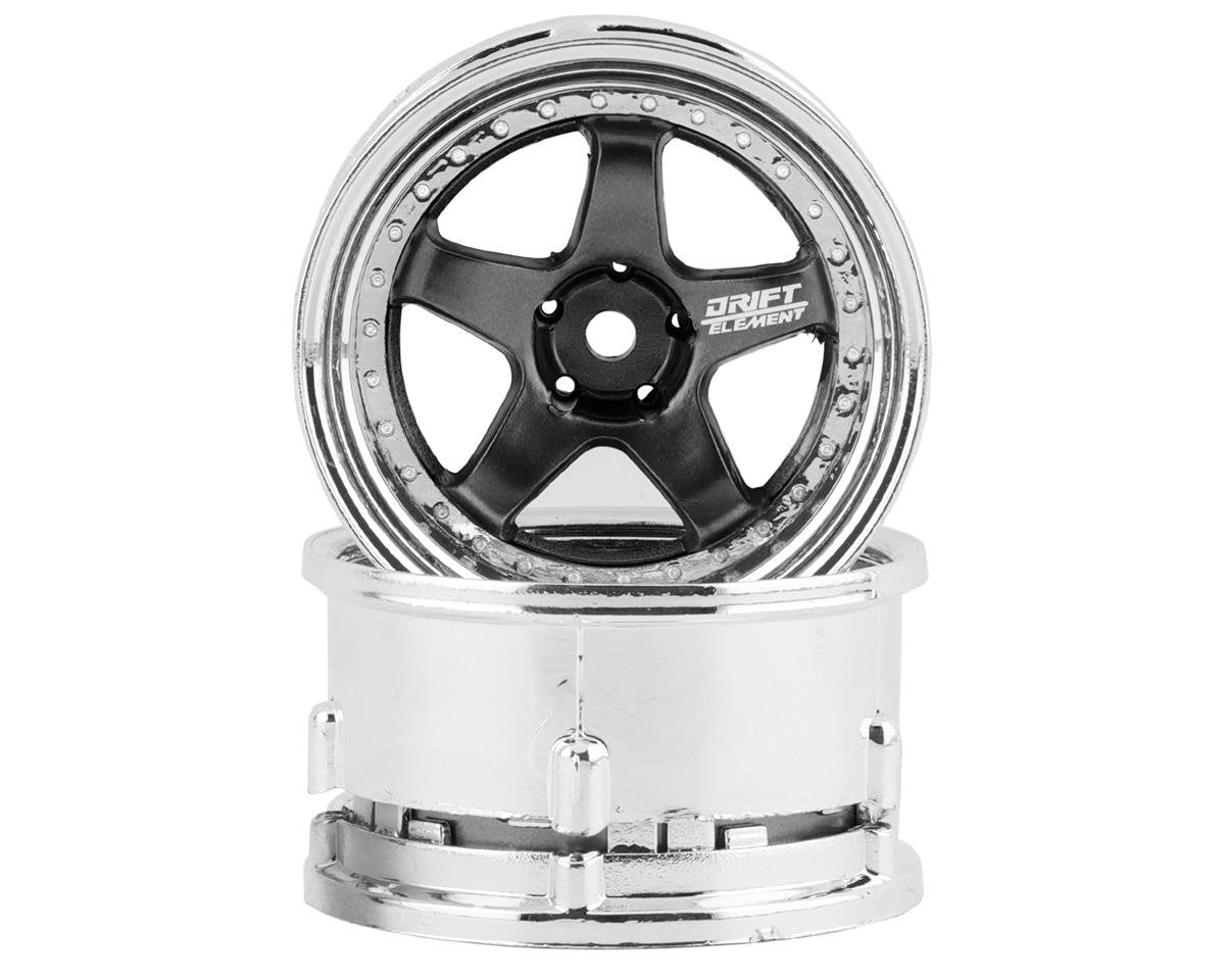 Gunmetal & Chrome RC Drifting Wheels - Order Now