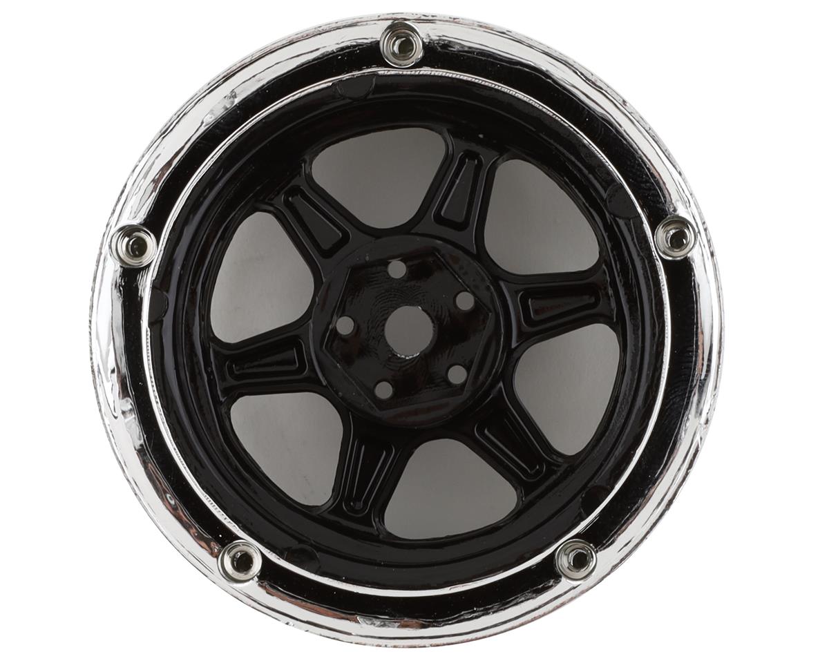 DS Racing Drift Element 6 Spoke Drift Wheels (Black & Chrome) (2) (Adjustable Offset) w/12mm Hex