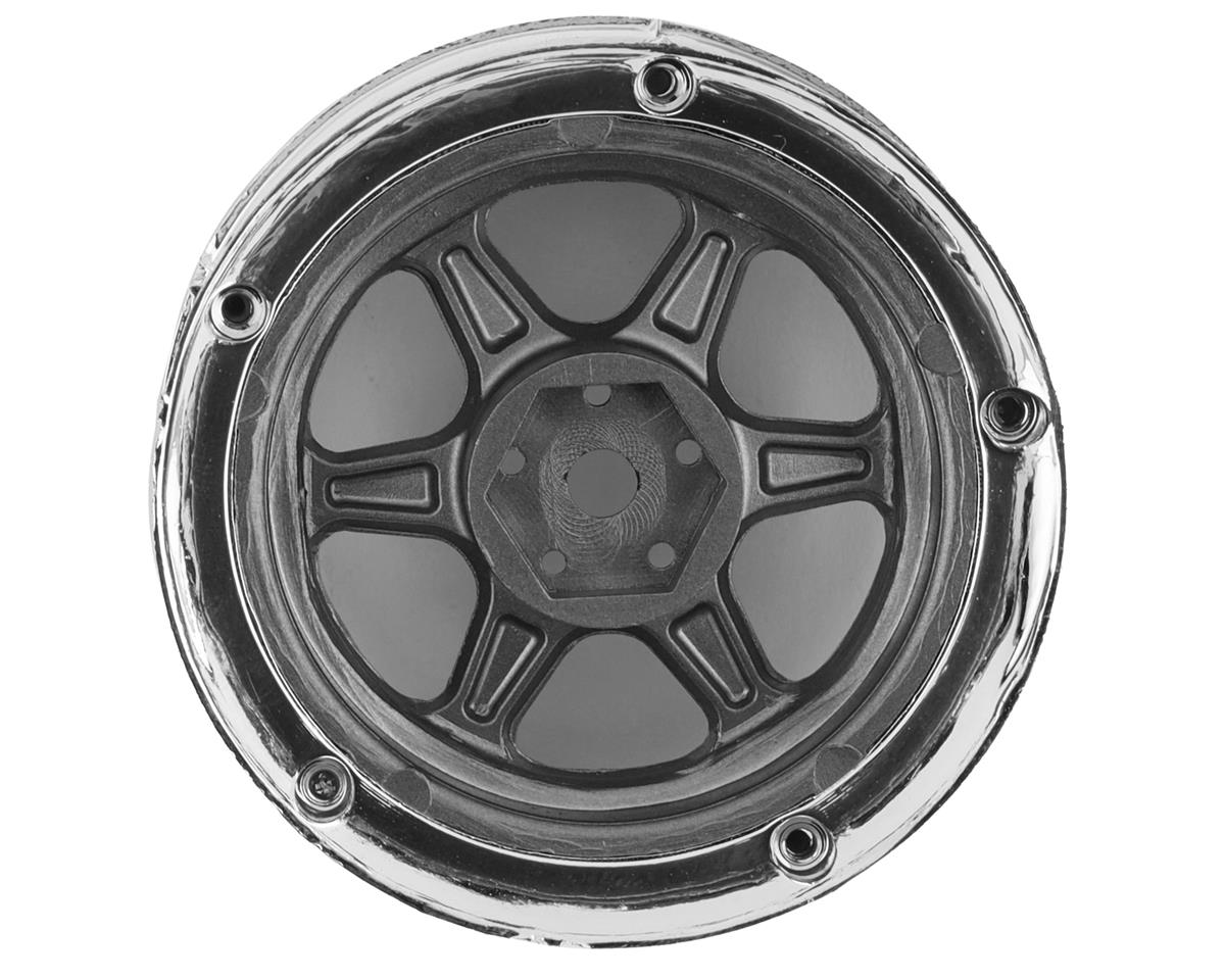 DS Racing Drift Element 6 Spoke Drift Wheels (Gunmetal w/Black Rivets) (2) (Adjustable Offset) w/12mm Hex