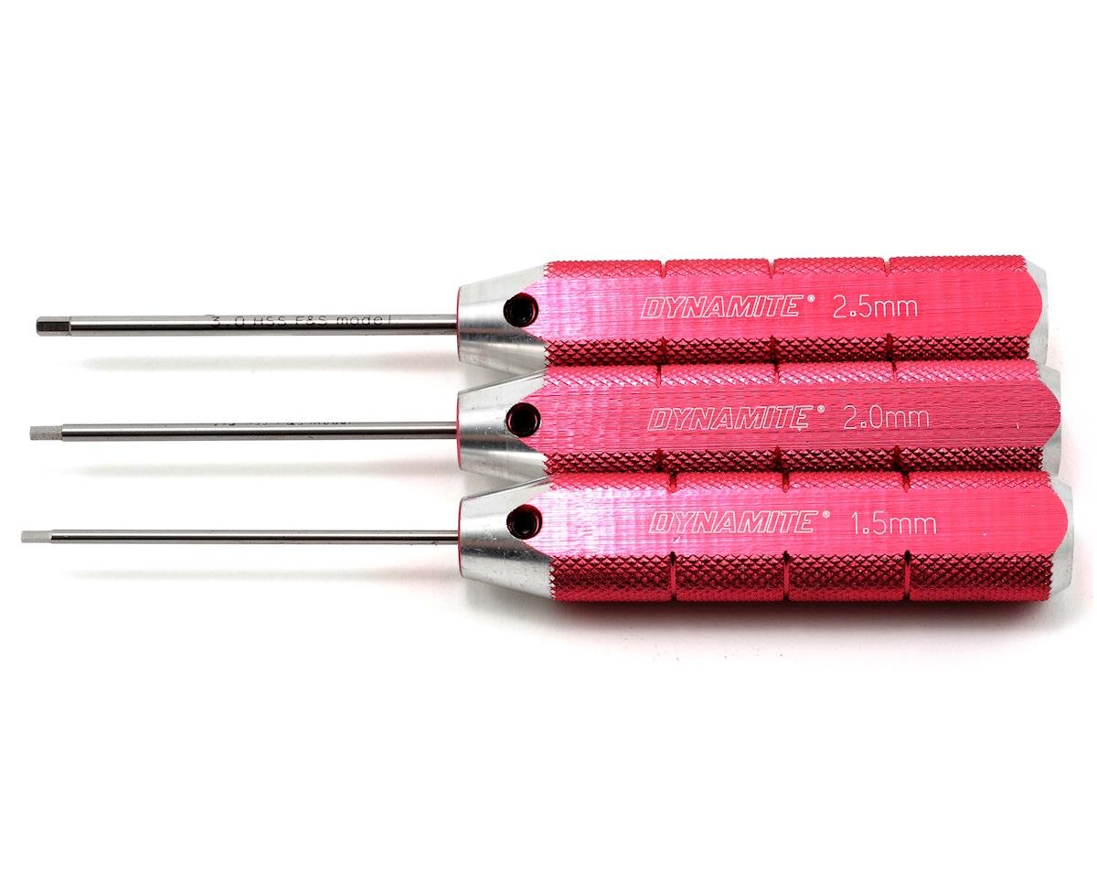 Dynamite Red 3pcs Machined Hex Driver Metric Set