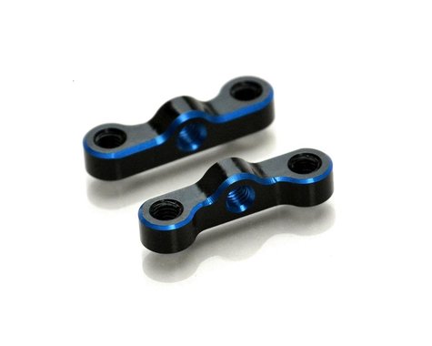 Exotek B74/B6.2 HD Aluminum Rear Hub Link Mounts (Black/Blue) (2)