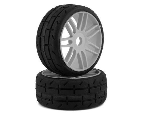 GRP GT - TO1 Revo Belted Pre-Mounted 1/8 Buggy Tires (Grey) (2) (S7) w/17mm Hex *Archived