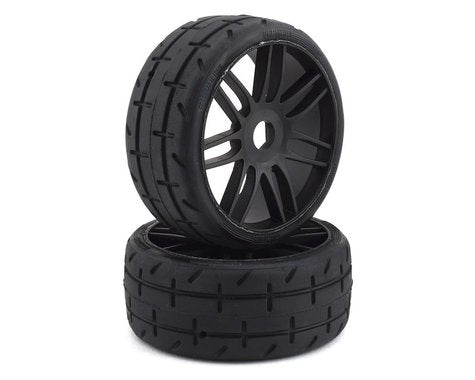 GRP GT - TO1 Revo Belted Pre-Mounted 1/8 Buggy Tires (Black) (2) (S1) w/17mm Hex