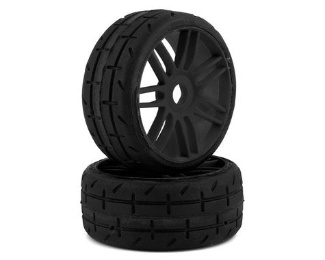 GRP GT - TO1 Revo Belted Pre-Mounted 1/8 Buggy Tires (Black) (2) (S3) w/17mm Hex *Archived