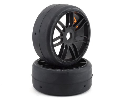 GRP GT - TO2 Slick Belted Pre-Mounted 1/8 Buggy Tires (Black) (2) (S5) w/17mm Hex *Archived
