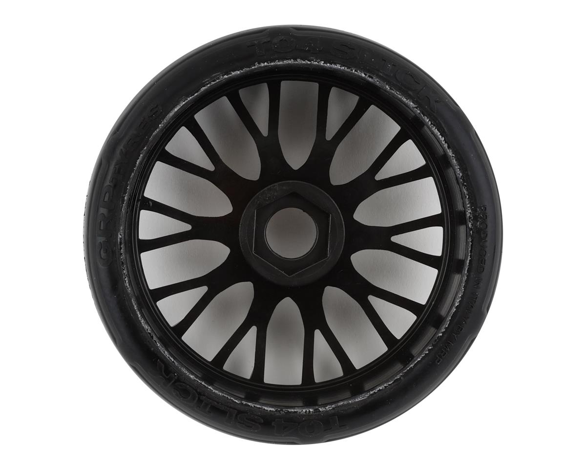 GRP GT - TO4 Slick Belted Pre-Mounted 1/8 Buggy Tires (Black) (2) (XM5) w/FLEX Wheel