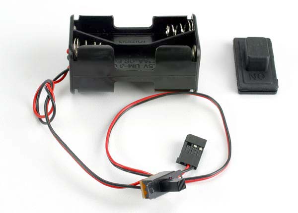 Portapilas Traxxas de 4 celdas "AA" con tapa de interruptor