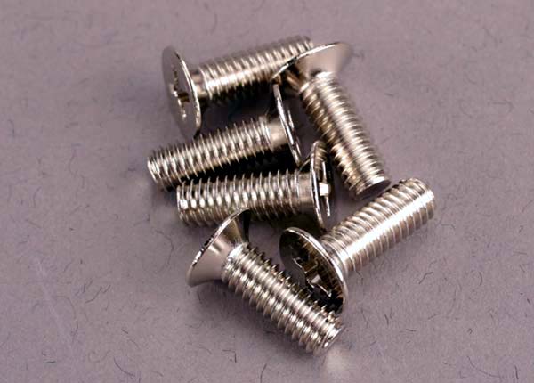 Tornillos de acero Traxxas de 4x12 mm (6)