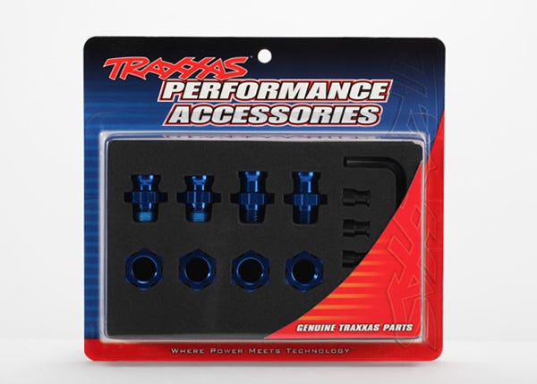 Tuercas y bujes de rueda Traxxas, 17 mm, estriados, cortos