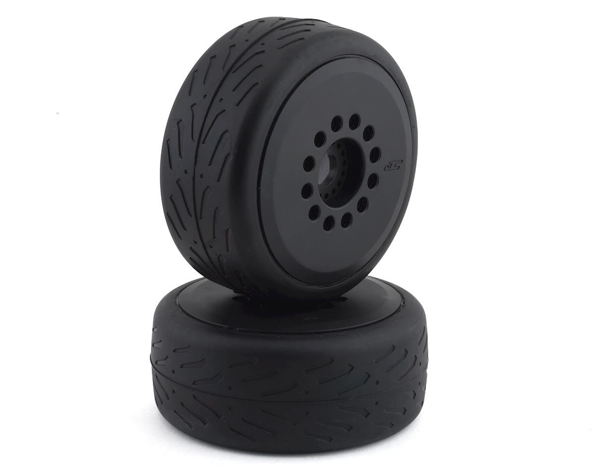 JConcepts Speed Claws Belted Tires Pre-Mounted w/Cheetah Speed-Run Wheel (Black) (2) *Archived*