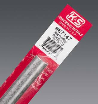 K&S Engineering Varilla redonda de acero inoxidable de 1/2"x12" (1)